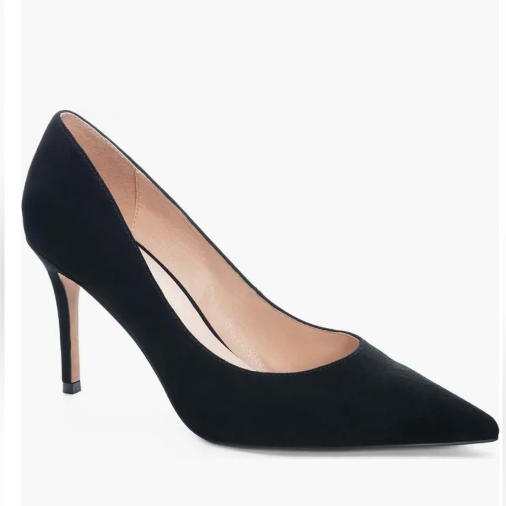 Black Suede Pointed Toe Pump
